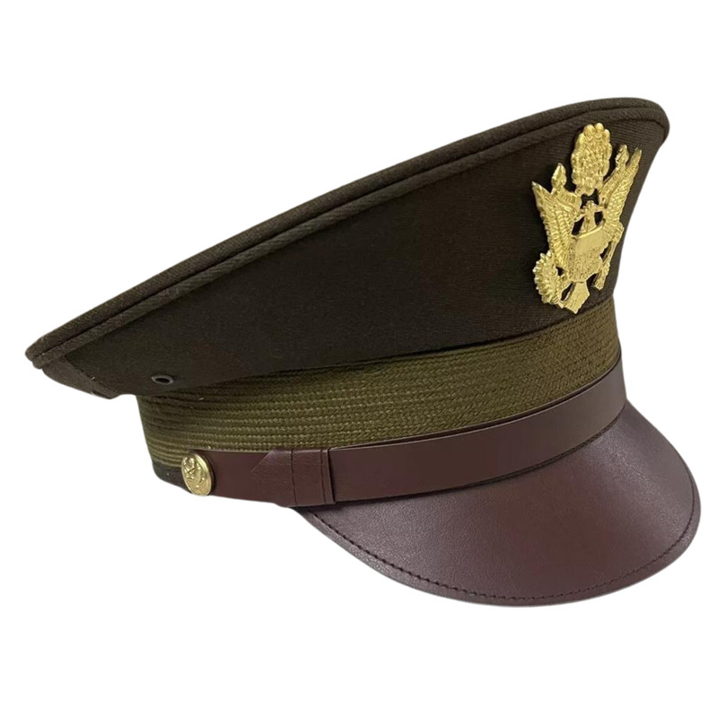 U.S. WWII Officer Visor Crusher Cap: Winter (OD Green)- All Size gallery
