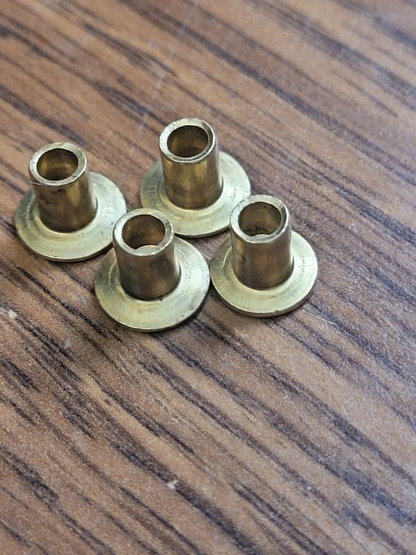 3 Sets US M1 paratrooper carbine cheek pad rivet set. Brass, M1A1