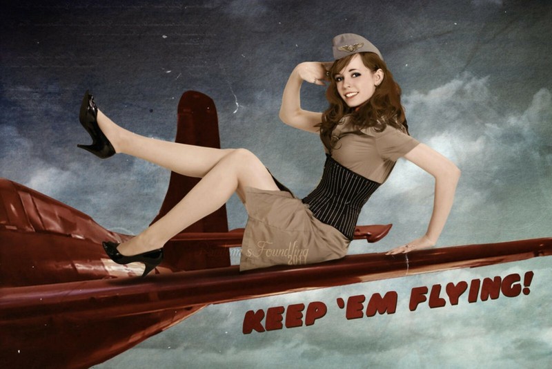 Nose Art Panel- "Slightly Dangerous" WWII Aviation B-17 Flying Fortress NAP-0145 gallery