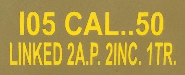 U.S. WWII .50 Cal. Ammo Box Stencil, – Stencil 013