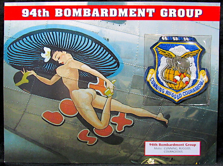 94th BOMBARDMENT GROUP ~ Willabee & Ward ~ WWII AIR WAR PATCH EMBLEM ~ Bobby Sox