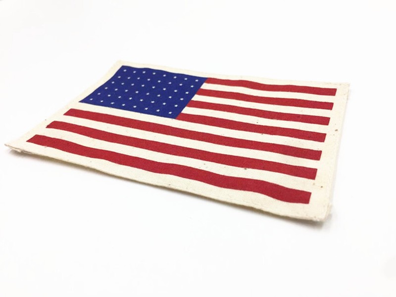 WW2 US ARMY AIRBORNE/PARATROOPER 48 STAR AMERICAN FLAG EARLY STAGE ARM BAND gallery