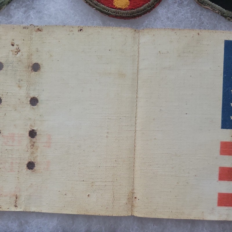 RARE WW2 Invasion Flag Armband ORIGINAL WITH PATCHES AND GLIDER/JUMP WINGS gallery