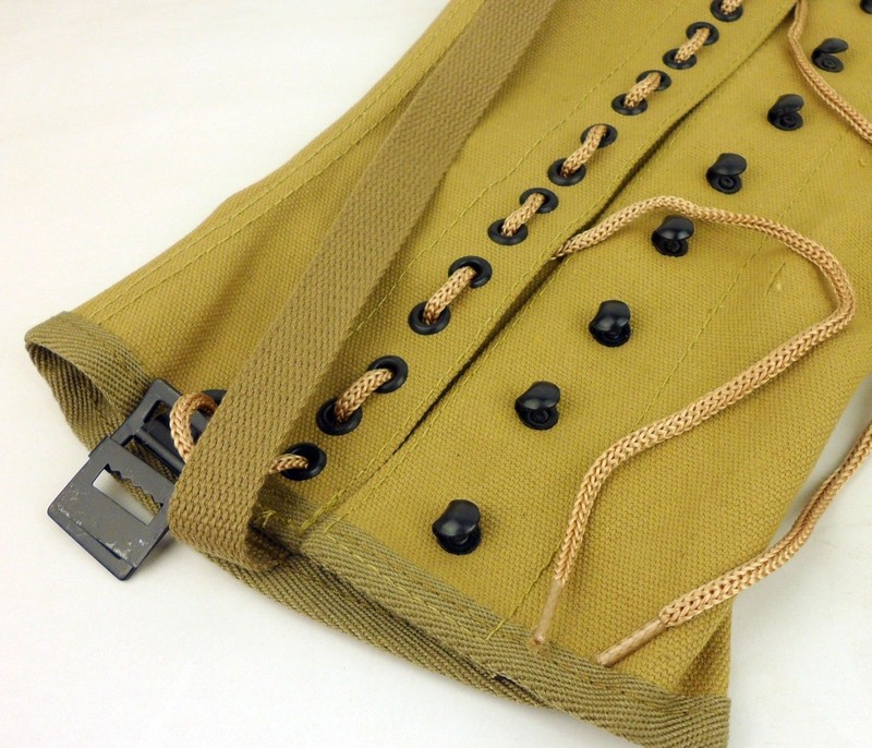 PAIR CANVAS LEGGINGS WWII WW2 US USMC ARMY SOLDIER M1938 LEG WRAPPINGS GAITERS gallery