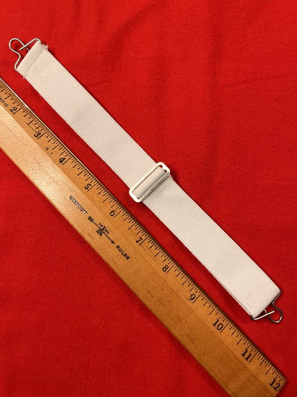 WWII GOGGLE STRAP, White (for AN-6530, B-7) USN/USMC. New!