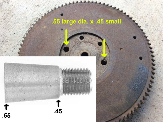 willys MB, ford GPW ✅(632156 632157-K) Flywheel Dowel Bolts & Bolt Kit, F Marked gallery