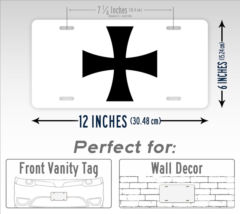 WWI German Vehicle Identification Cross License Plate WW1 Military Auto Tag gallery