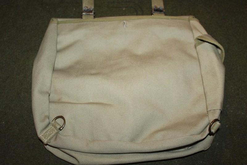 Repro WW2 U.S. Army Canvas Musette Bag, U.S. Marked & 1943 Dated, VG gallery