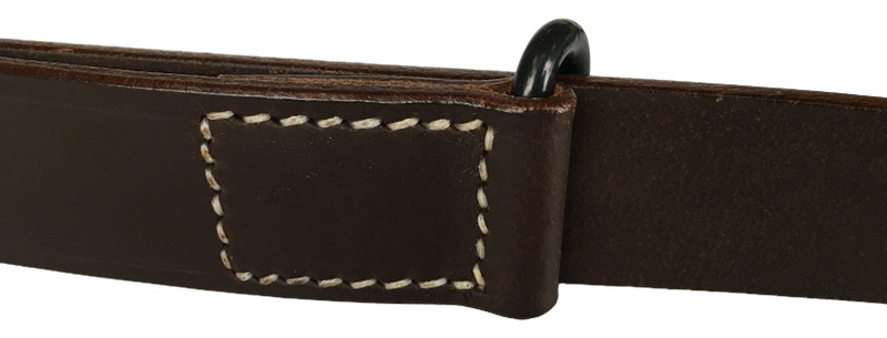WWII M1907 Leather Sling Oil Pull-Up Drum Dyed Leather-DARK BROWN gallery