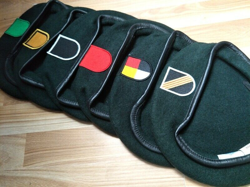6PCS US ARMY SPECIAL FORCES GROUP WOOL Blackish GREEN COLOUR BERET 7-1/4