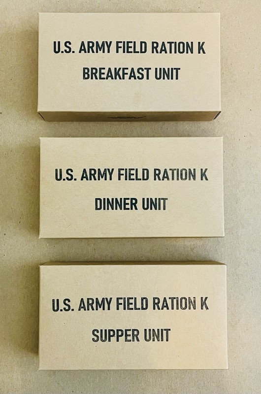 WWII US Army Early War K Ration Reproduction With Edible Contents - Your Choice!