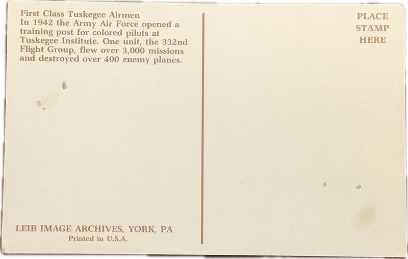 Usa WW II Photo ---- First Class Tuskegee Airmen 1942 Postcard gallery