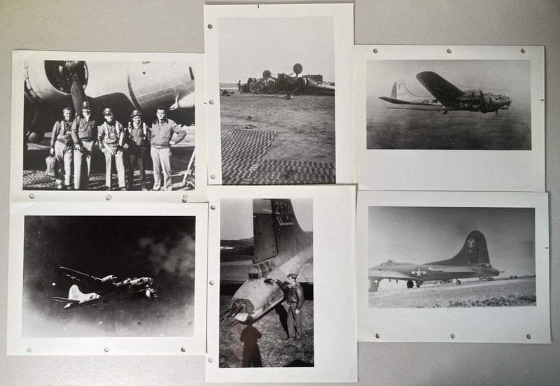 WWII B&W 8×10 Glossy Reprint B-17 Fighter Plane S/6 2nd Bombardment Group