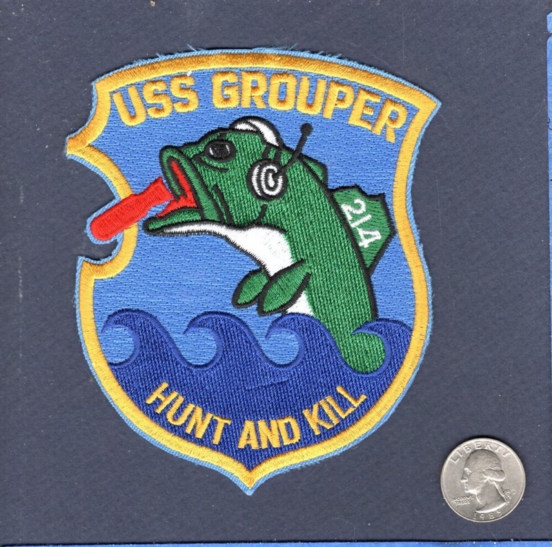 SS 214 USS GROUPER US NAVY WW2 Submarine Ship Squadron Patch