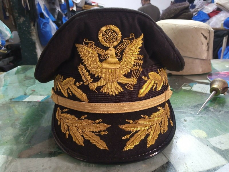 HAT CAP KEPI – USA CUSTOM General Douglas MacArthur black cap – IMPERIAL CAP