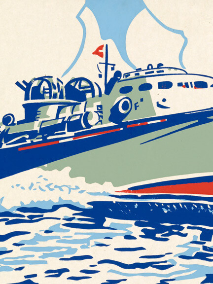 1940s U.S. Coast Guard WWII Historic Recruiting War Poster - 24x32 gallery