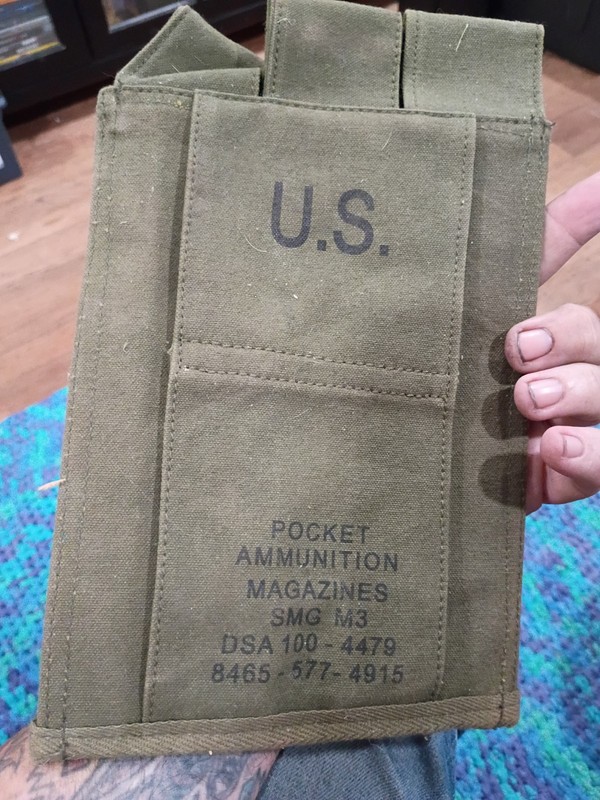 WWII US GREASE GUN 3 CELL AMMO POUCH gallery