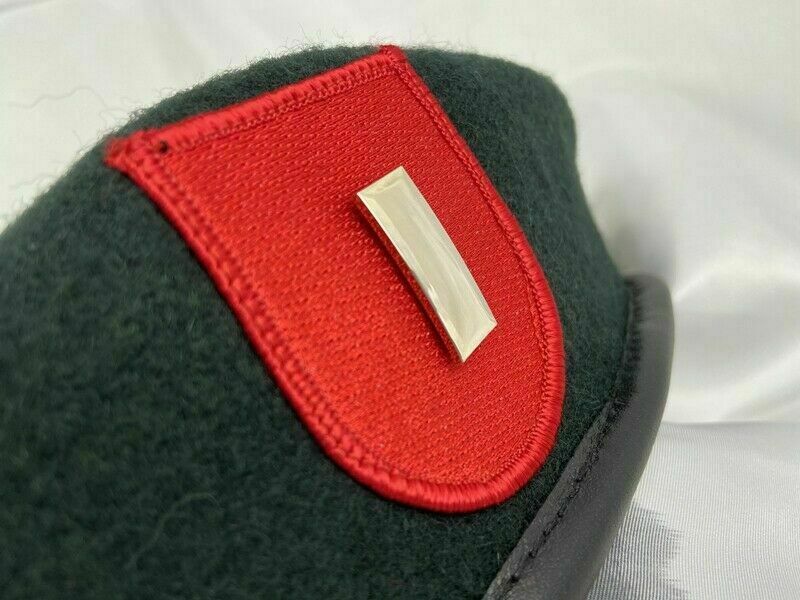 7-1/4 US ARMY 7TH SPECIAL FORCES GROUP BLACKISH GREEN First Lieutenant BERET CAP gallery
