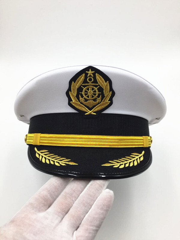 Crew Cap Naval Officer Hat Military Men Sailor