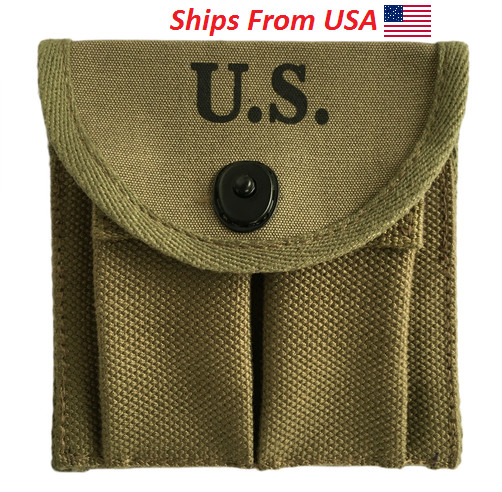 U.S WW2 M1 Carbine Buttstock Magazine Pouch WWII Ammo Pouch OD Green