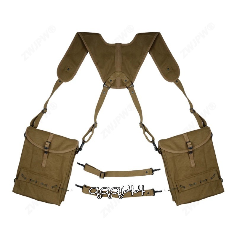 WW2 US Army Gear Tactical Medical Pouch Set Package Strap Medkit Canvas Bag Prop gallery