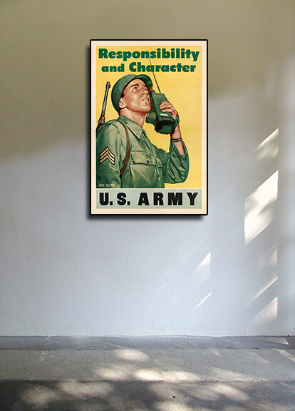Responsibility and Character - 1945 WW2 Era Vintage Poster - 16x24 gallery