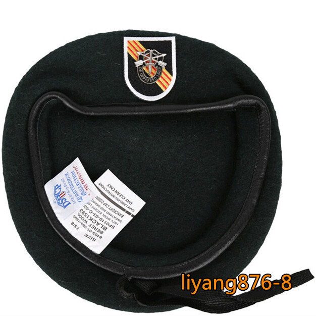 VIETNAM WAR US ARMY 5TH Special Forces Group Green Beret Military Wool Hat New gallery