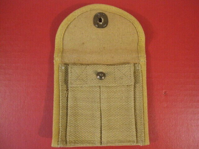 WWII M1 Carbine Khaki Color Magazine Stock Pouch Dated 1942 - Reproduction gallery