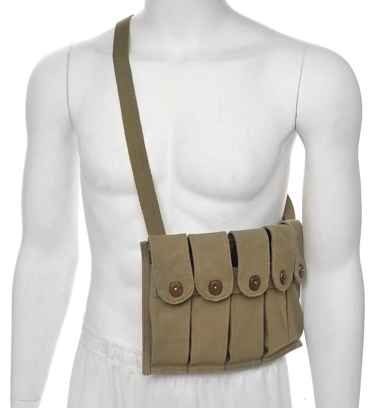 WW2 Rigger Made M1 Carbine 5 Cell Magazine Pouch with Shoulder Strap JT&L 1944