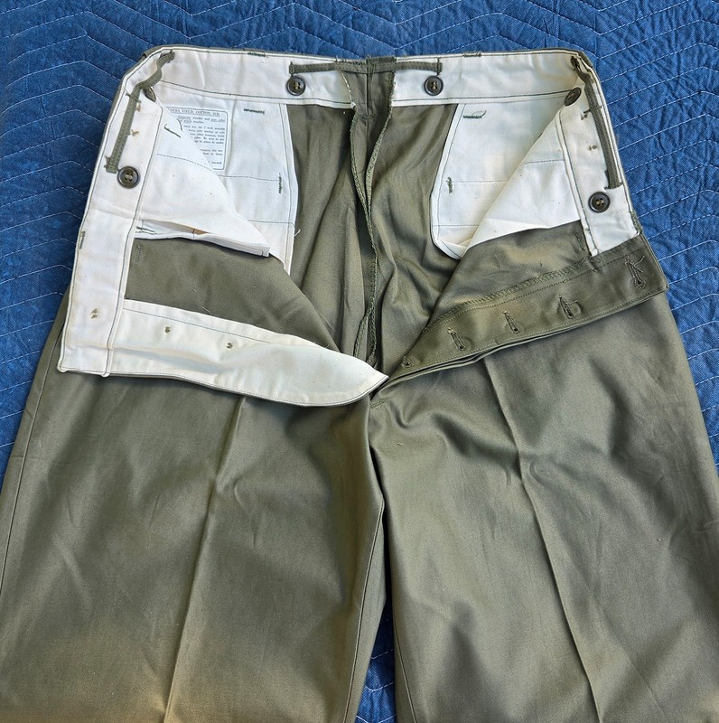 WWII M43 US Army Field Trousers/Pants - UNWORN - 34x33 gallery