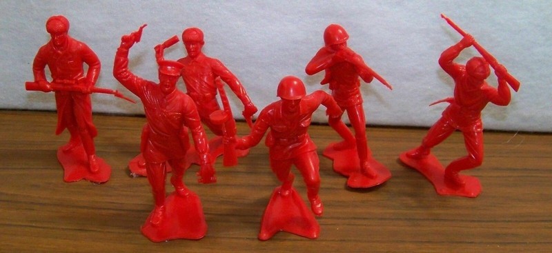 Marx Toys, WW II Series, Set of 6 inch figures Russian