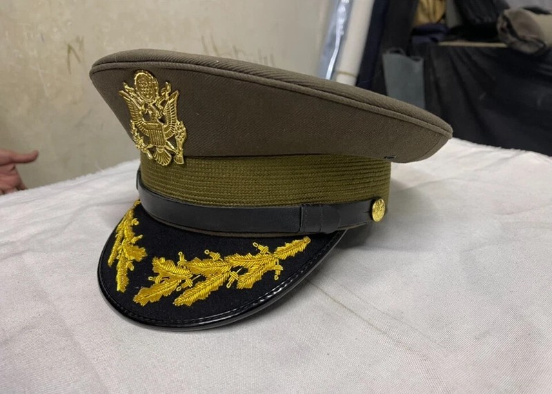 WW2 US American USAAF Army Military General Officers Crusher Visor Hat Cap gallery
