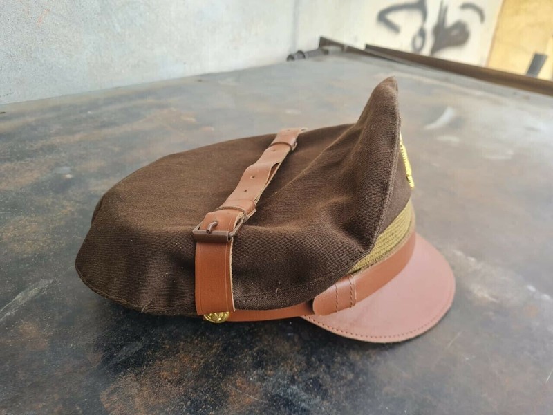 WW2 US Army Air corps Military Officers Pilots Visor Crusher Hat Cap gallery
