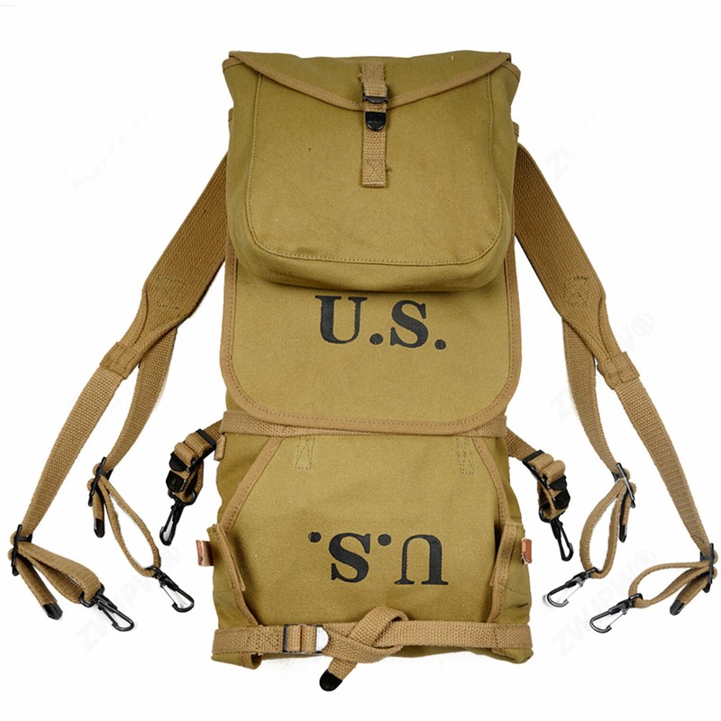 WWII US Army M1928 Backpack Canvas Field Rucksack Bag