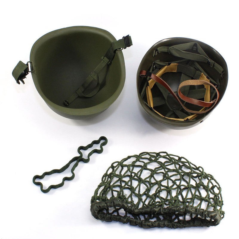 WW2 US ARMY PARATROOPER M1 Tactics CAMOUFLAGE HELMET+COTTON NET+OD BAND CAT EYES gallery