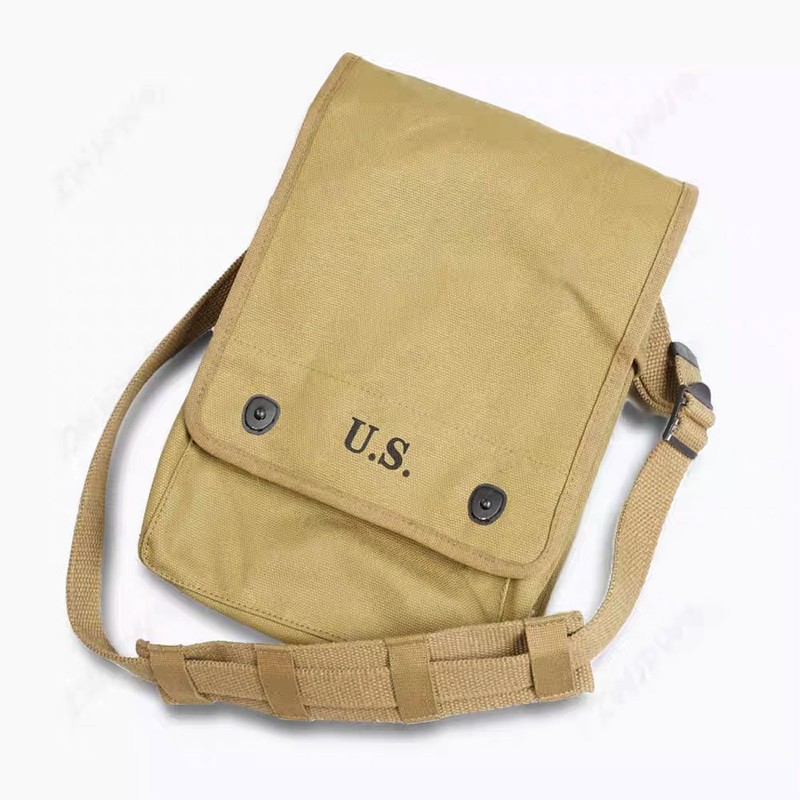 WW2 US Map Bag Strap Canvas Pack khaki