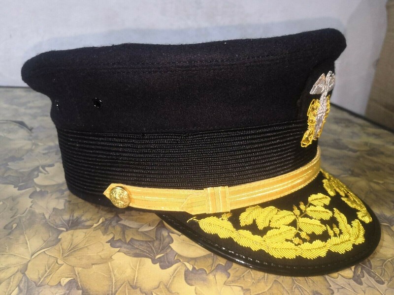 WW2 REPLICA SPANISH AMERICAN WAR PERIOD REAR ADMIRAL VISOR EMBROIDERY CAP HATS gallery