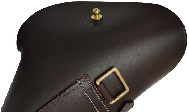 British .455 Webley Revolver Leather Holster - Dark brown gallery