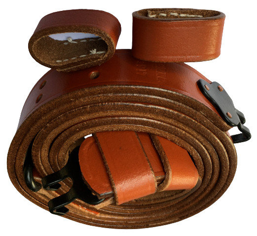 M1 Garand Rifle M1907 Sling with Extra Keepers- BROWN COLOR