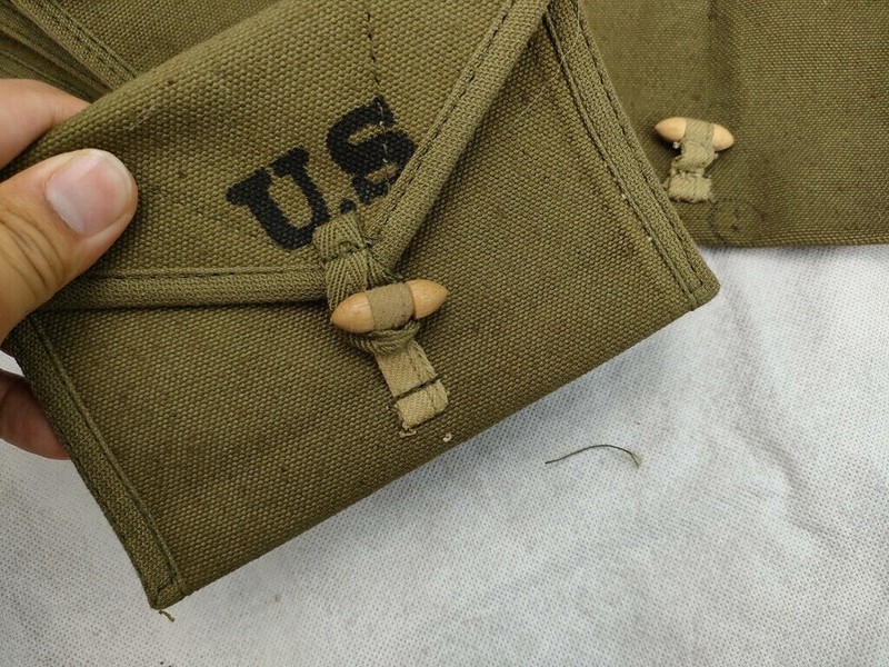 10PCS WWII US ARMY USMC FIRST AID 1943 CANVAS AMMO POUCH 1ST AID GEAR gallery