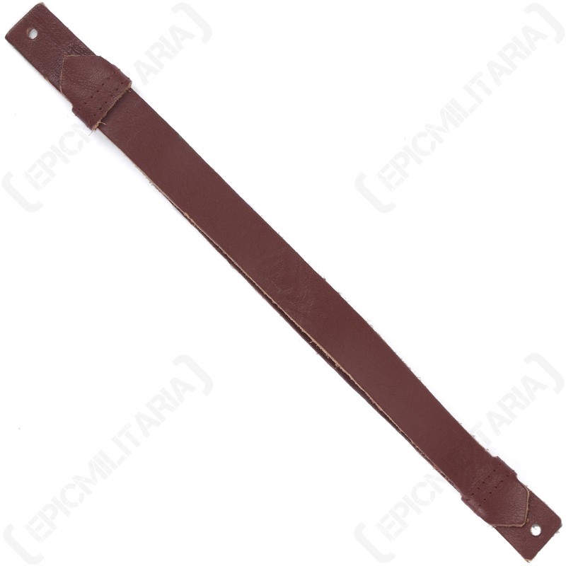 Repro WW2 American Officers Visor Cap Brown Leather Chin Straps - Strap US New