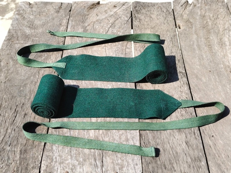 WW1 M1910 US Army Puttees Leggings Wraps Dark Green Wool | Reproduction WWI Gear gallery