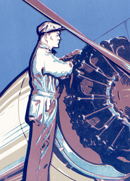 1942 Be an Aviation Mechanic in the US Army Vintage Style WW2 Poster - 18x24 gallery