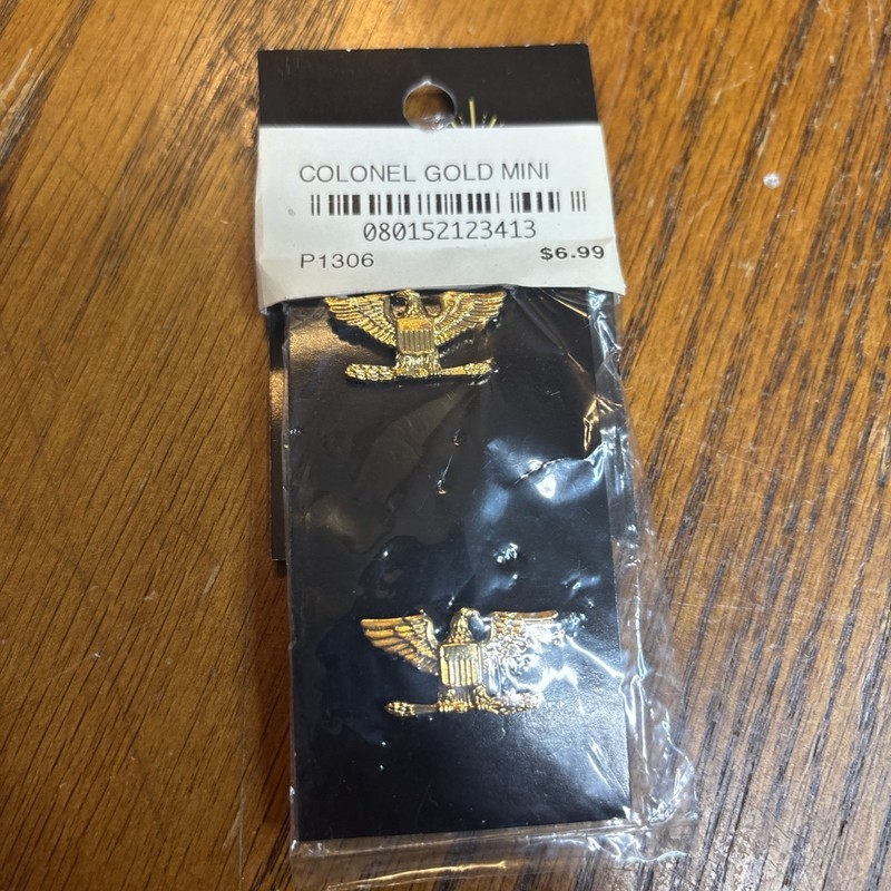US Army Colonel Eagle War Bird Device Pin Badge Insignia Gold