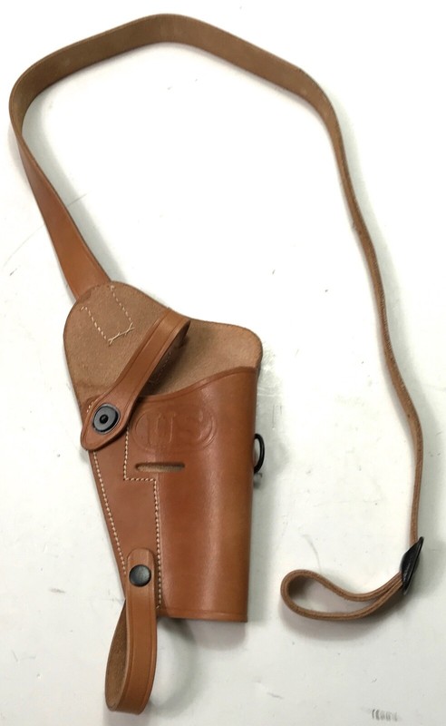 WWII US .45 PISTOL M3 SHOULDER HOLSTER-NATURAL BROWN