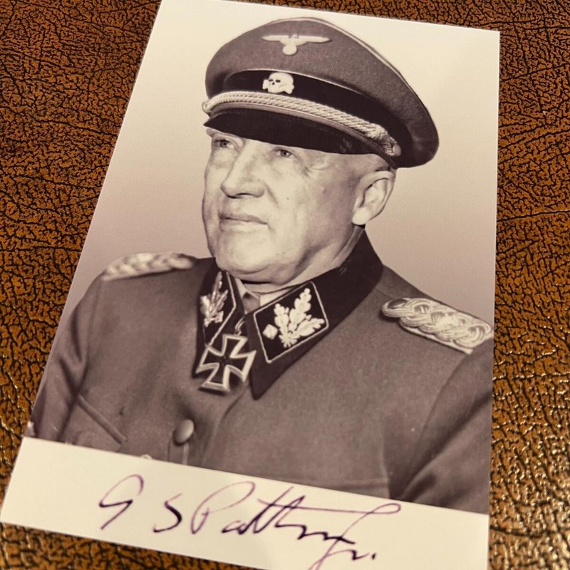 George Patton as American General and German Gruppenfuhrer- signed photograph gallery