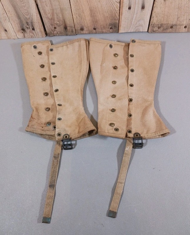 WW2 US M1938 CANVAS WRAPPINGS LEGGINGS GAITERS WWII MILITARY