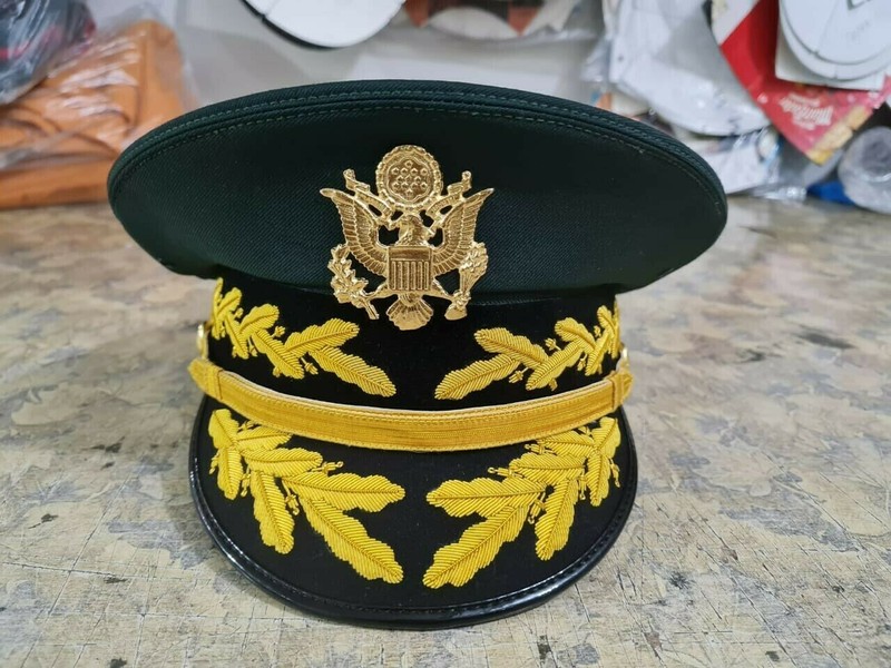WWII WW2 Replica Boxed U.S. Army Model 1902 General's Full Dress Visor Cap Hats gallery