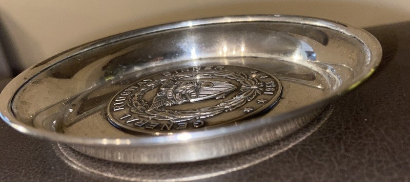 GENERAL MATTHEW RIDGEWAY DINNER”WORLD WAR II HERO”STERLING 1953 SOUVENIR PLATE gallery