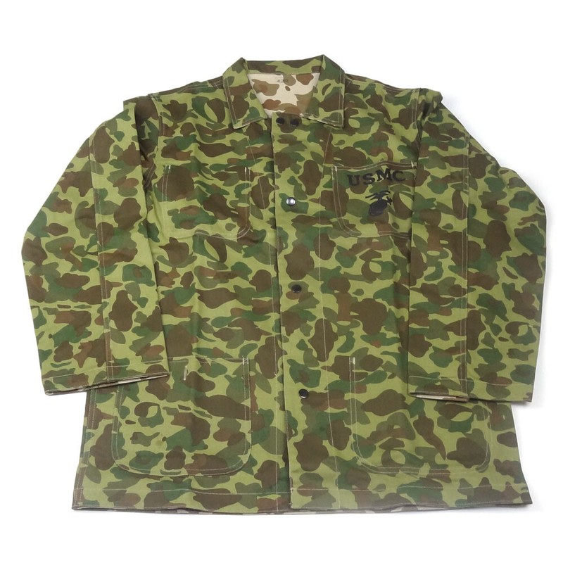 WWII US Army Solider USMC Pacific Camo Cotton Reversible Jacket Coat Tops L gallery